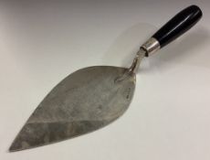 OF LOCAL PLYMOUTH INTEREST: A large silver trowel.