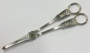 A pair of Victorian silver grape scissors.