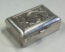 An 18th Century silver snuff box with bright-cut decoration.