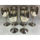 A set of six silver goblets. - Image 6 of 6