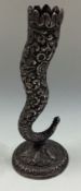 A Indian Kutch silver vase on base.