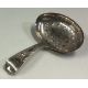 An 18th Century George III silver caddy spoon with pierced and bright-cut decoration. - Image 1 of 2