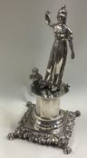 A rare heavy late 18th Century Portuguese silver figural toothpick holder.