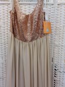 Christina Wu Designer Dress 22705 Size 18 In Rose Gold