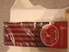 4 Packs Burgundy Wine Candles