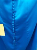 Hilary Morgan Style 20427 Royal Blue Satin Dress Size 16