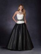 Alfred Angelo Ivory andBlack Prom/Pageant Dress