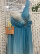 Intrigue Dress Blue and White