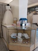 Corner Display Unit. Maple and Glass