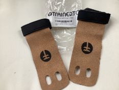 25 Pairs of Leather Trained.To Gymnastics Grips Asst. Sizes