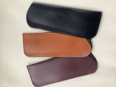 100 x Reading Glasses Faux Leather Pouches