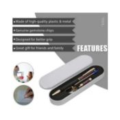 New! Ruby Filled Ball Pen with Keychain