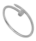 14 K / 585 White Gold Diamond Bracelet