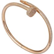 14 K / 585 Rose Gold Diamond Bracelet