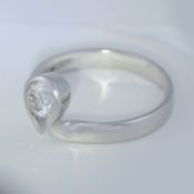 14 K / 585 White Gold Solitaire Diamond Ring