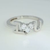IGI Certified 14 K / 585 White Gold Designer 