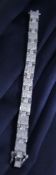 14 K White Gold Men's Diamond Bracelet