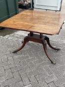 Regency Pedestal Claw Foot Table