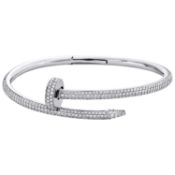 14 K / 585 White Gold Diamond Bracelet