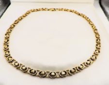 9k Yellow Gold Necklace 37.7 grams circa 1980's Sheffield Hallmark
