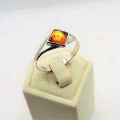 Sterling Silver Honey Calcite Ring New with Gift Pouch