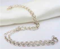 Sterling Silver Belcher Chain Necklace New with Gift Pouch