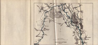 Salters Guide To The Thames No 2 Antique Coloured George V Map.