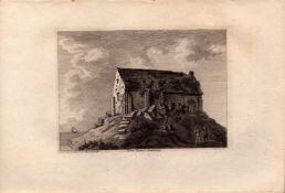Notre Dame St Peters Port Guernsey F. Grose 1783 Antique Copper Engraving.