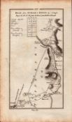 Ireland Rare Antique 1777 Map Road From Dublin To Ennis By Nenagh.
