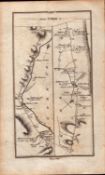 Ireland Rare Antique 1777 Map Road From Cork To Tralee & Killarney.