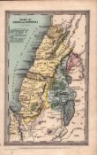 Tribes of Asher & Naphtali Antique Detailed Biblical William IV Map.