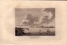 Elizabeth Castle St Hellier Jersey F. Grose 1783 Antique Copper Engraving.