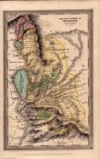 Half Tribe of Manasseh Antique Detailed Biblical William IV Map.