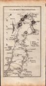 Ireland Rare Antique 1777 Map Road From Dublin To Donegal Killybegs.