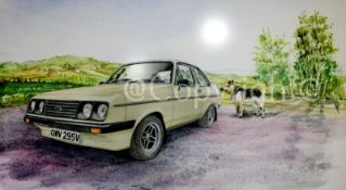 Ford Escort 1980's RS 2000 Nostalgic British Car Metal Wall Art