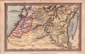 Tribes of Judah & Simeon Antique Biblical William IV Map.