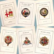 Collection 11 Railway Services Crest & Coat of Arms Antique Book Plates.