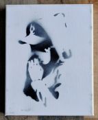 Banksy (Attributed) WSM Dismaland Boy Praying Canvas w/Ticket, Letter and Envelope. (#0594)