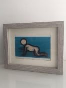 Julian Opie (1958-) 3D Lenticular Moving Image, in Colours ‘DINO CRAWLING’ Framed, 2012