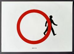Banksy Stepping Out XL Sticker SOLD OUT (0460)