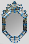 Pair of Decorative Bejewelled Venetian Style Mirrors