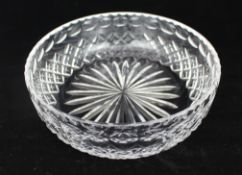 Large Heavy Cut Glass Centrepiece Fruit Bowl