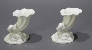 Pair of Royal Worcester Cornucopia Bud Vases 3212 1960