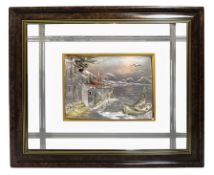 Pair of Large Creazioni Artistiche Relief Silver Artworks Framed