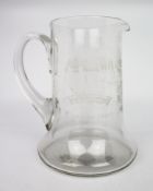 Edwardian Imperial International Exhibition London Glass Tankard