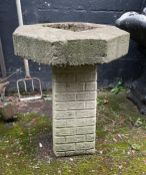 Stone Effect Bird Bath