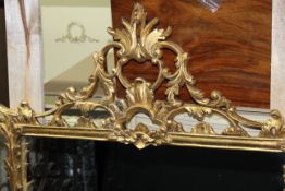 Ornate Gilt Carved Wood Overmantle Mirror