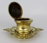 Antique Victorian Brass Inkwell