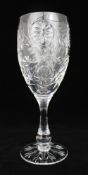 Set of 6 Tudor Crystal Catherine of Aragon Wine Glasses