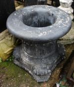 Vintage Painted Composite Stone Pedestal Stand